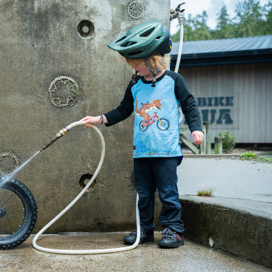 DIALLED DINO WINDPROOF KIDS MTB JERSEY