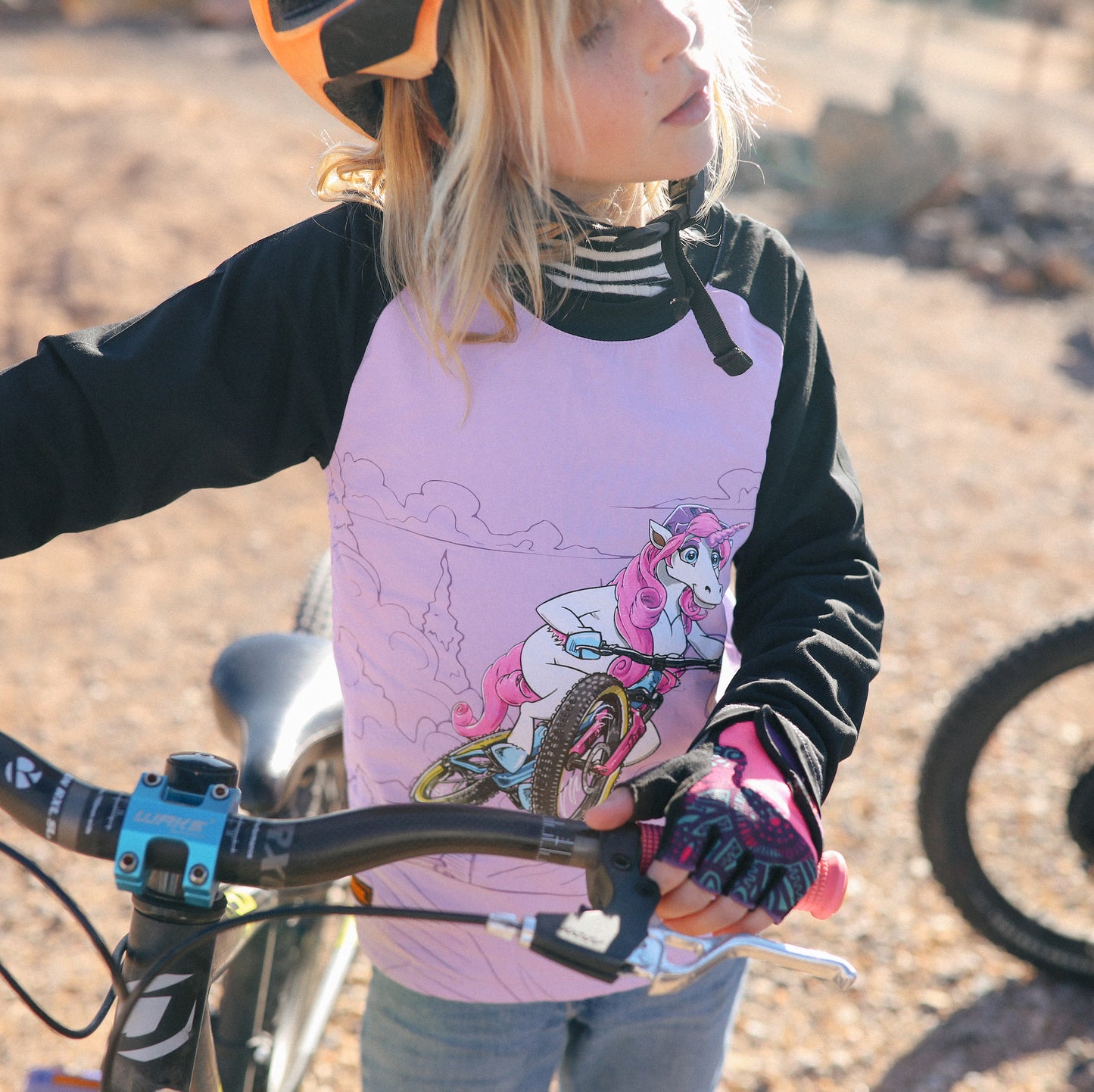 UPSHIFT UNICORN WINDPROOF KIDS MTB JERSEY